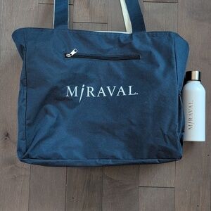 Miraval Tote and Metal Water Bottle